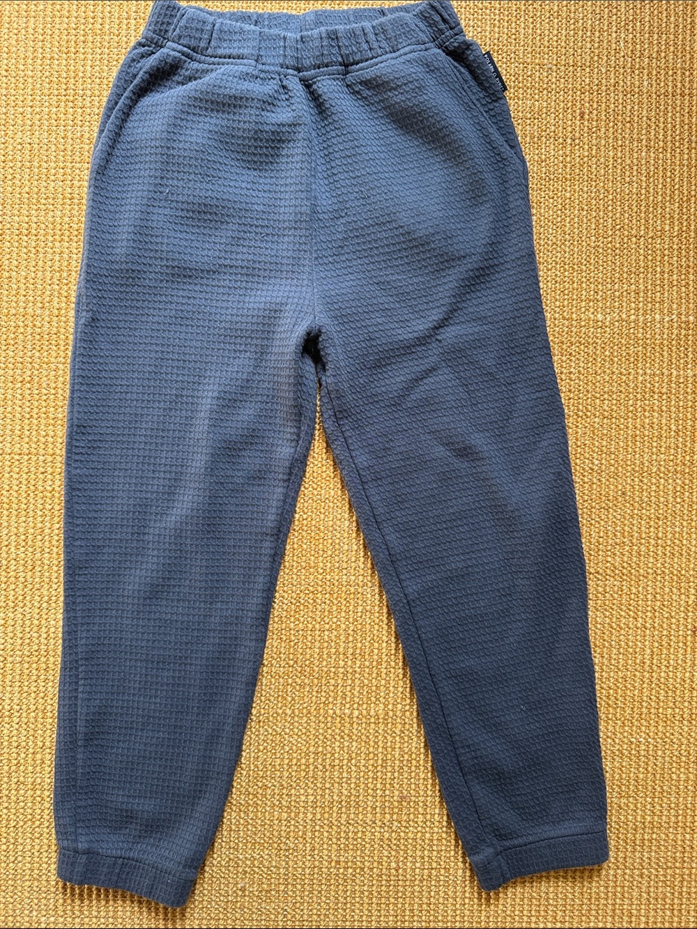 Polarn O. Pyret Navy Textured Knit Joggers